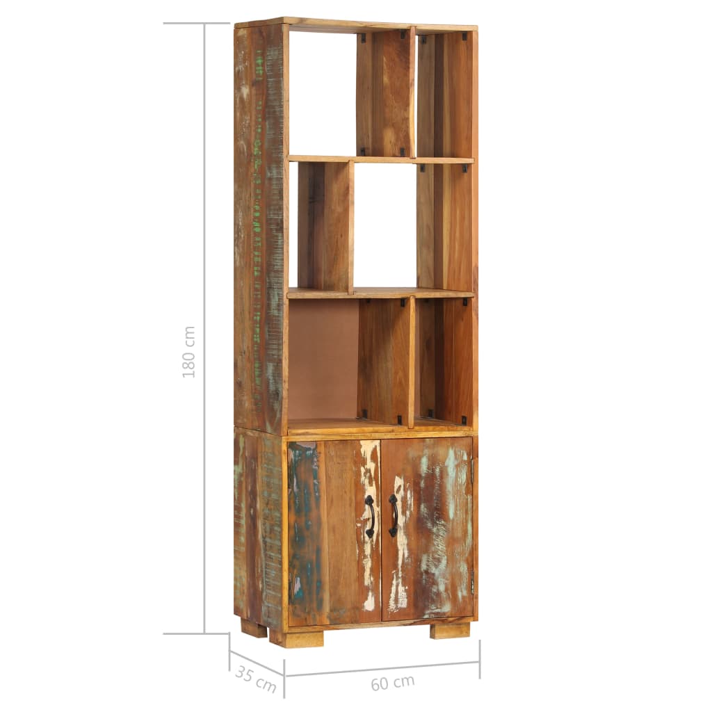 Boekenkast 60x35x180 cm massief mangohout