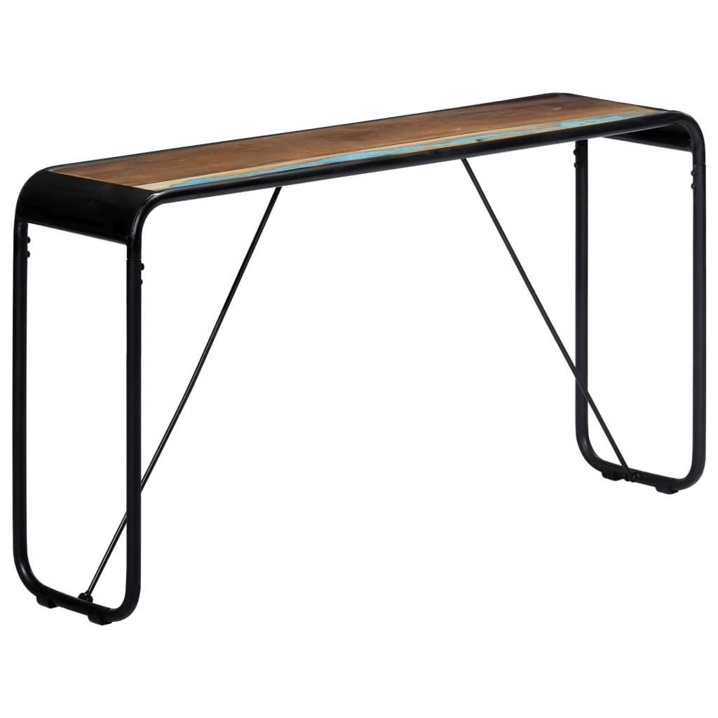 Table console 140x35x76 cm bois de manguier massif brut