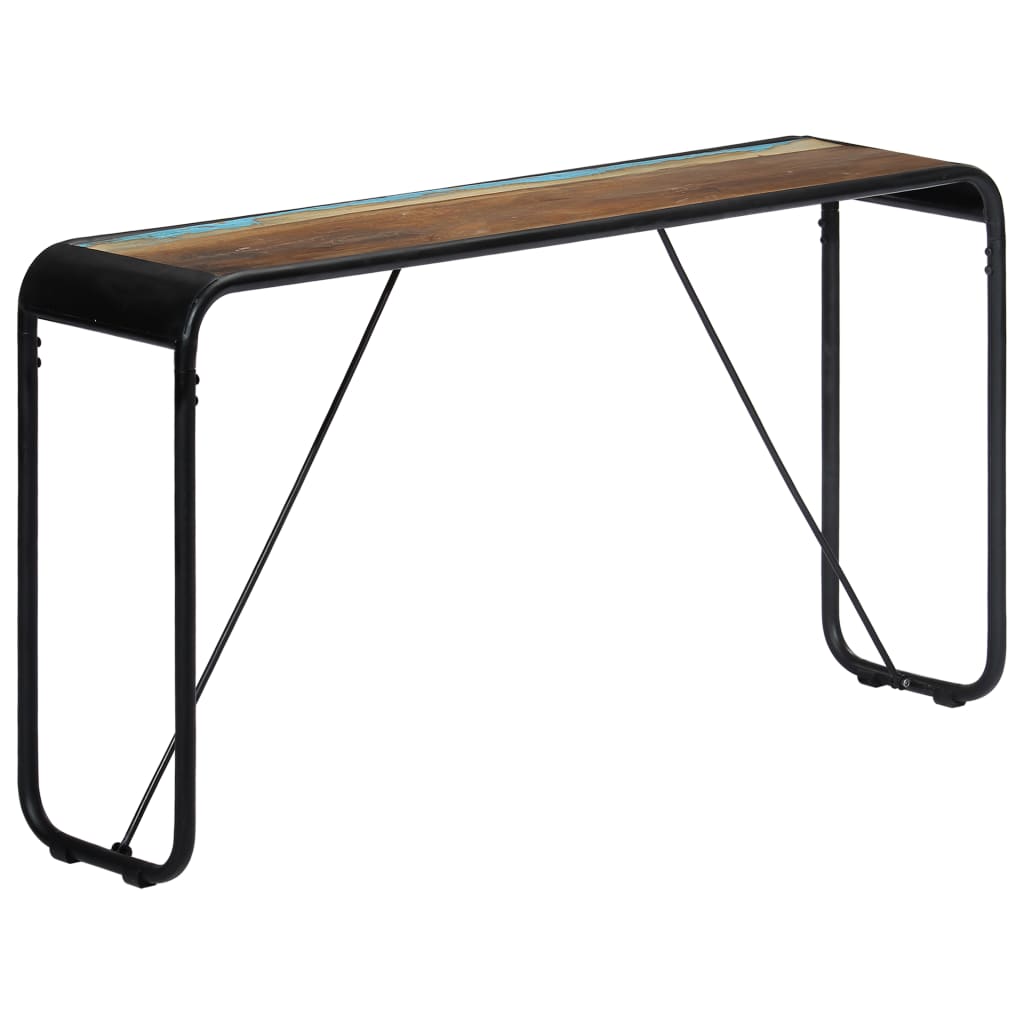 Table console 140x35x76 cm bois de manguier massif brut