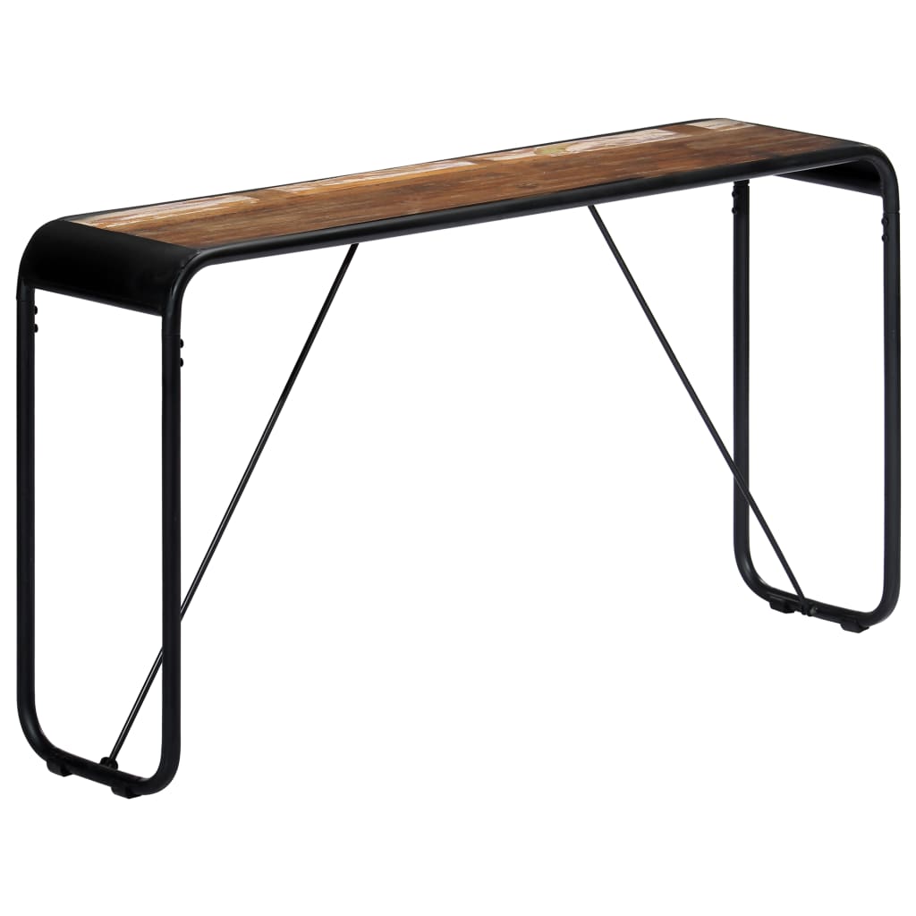 Table console 140x35x76 cm bois de manguier massif brut