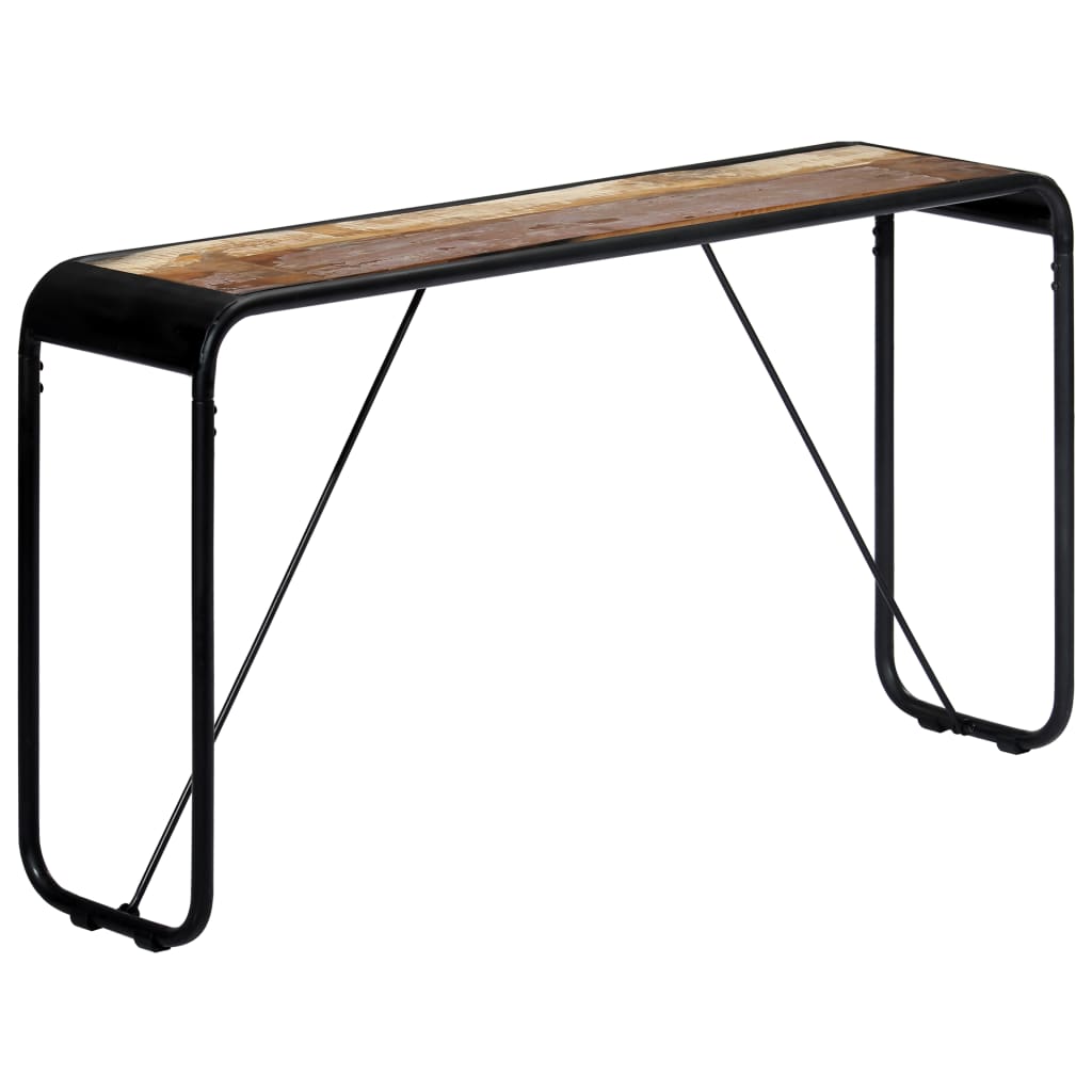 Table console 140x35x76 cm bois de manguier massif brut