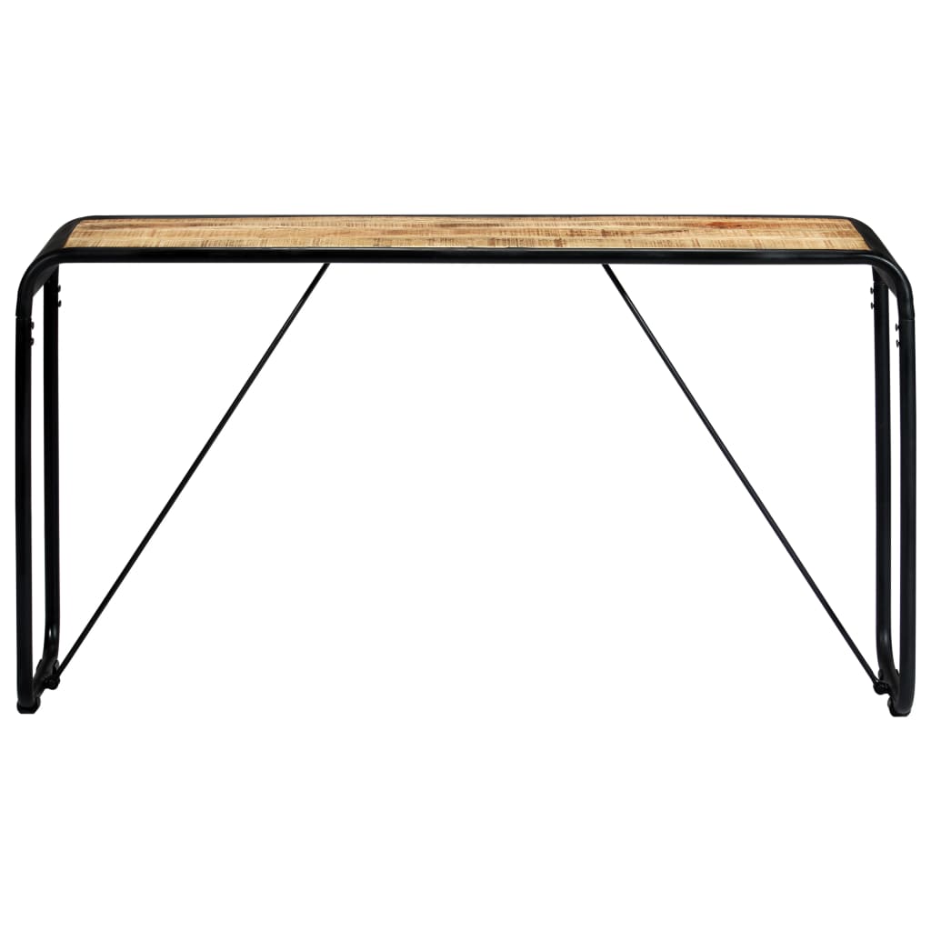 Table console 140x35x76 cm bois de manguier massif brut