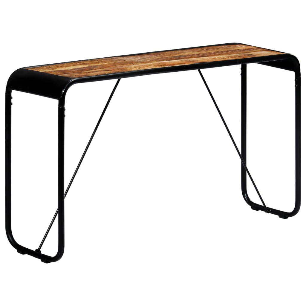 Table console 140x35x76 cm bois de manguier massif brut