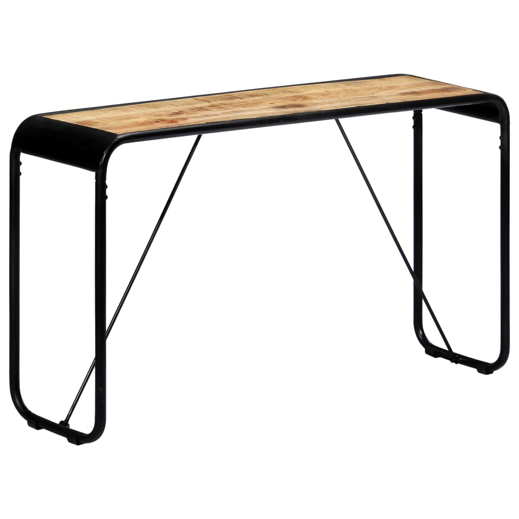 Table console 140x35x76 cm bois de manguier massif brut