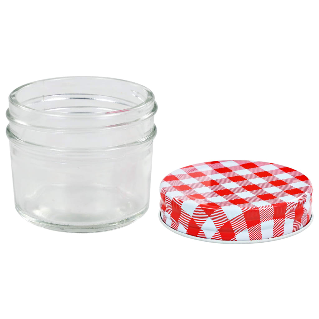 Jampotten met zilverkleurige deksels 24 st 110 ml glas