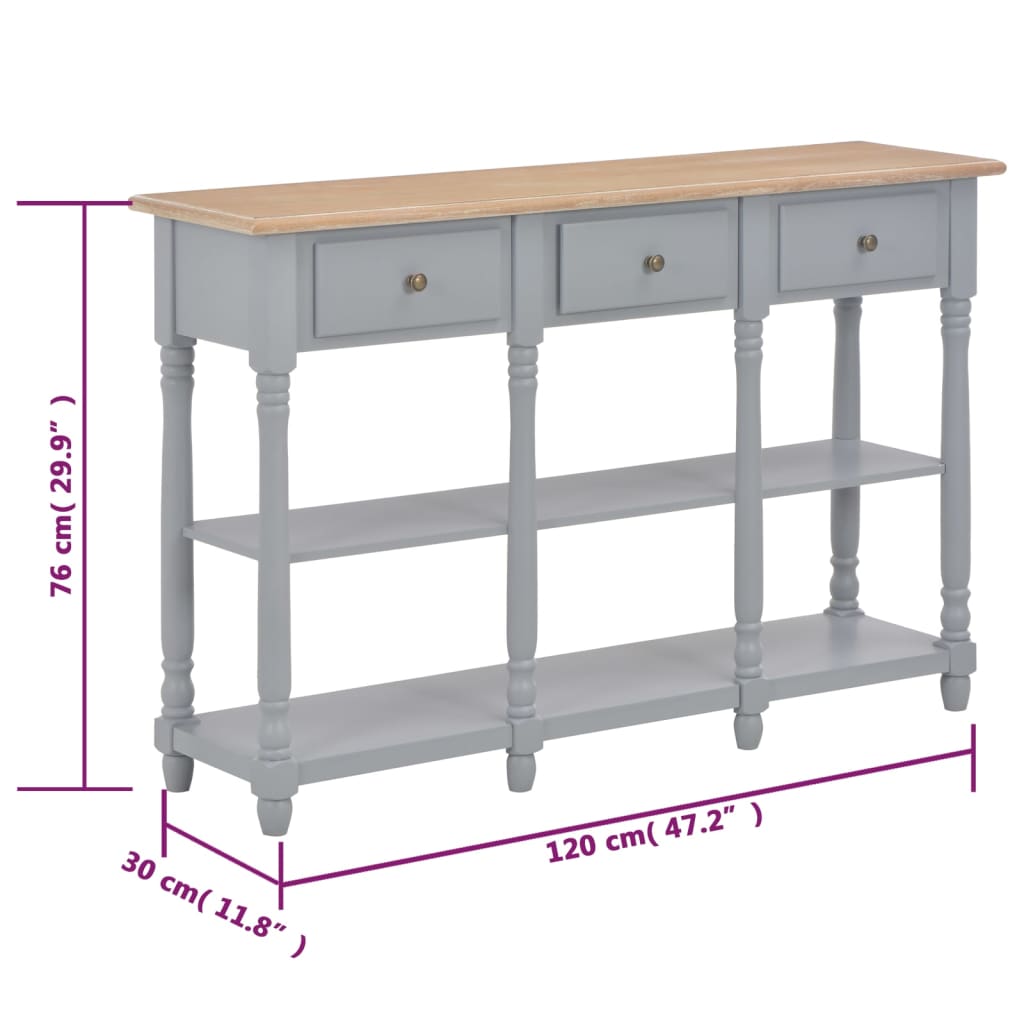 Table murale 120x30x76 cm MDF