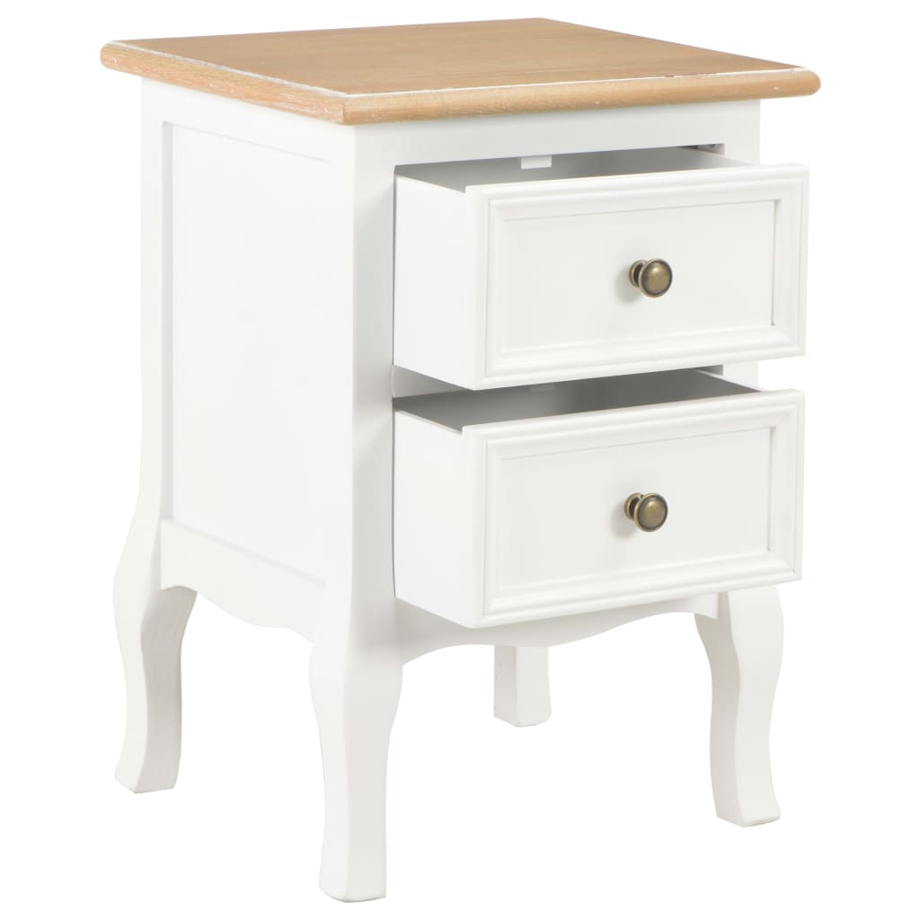 Tables de chevet 2 pcs avec 2 tiroirs MDF