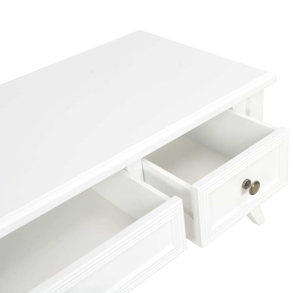 Meuble TV 100x35x35 bois de pin blanc