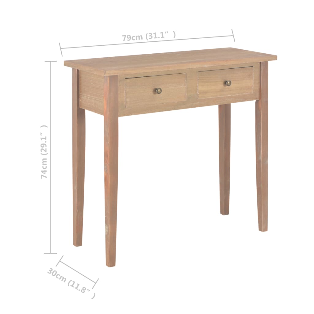 Table d'appoint 79x30x74 cm bois