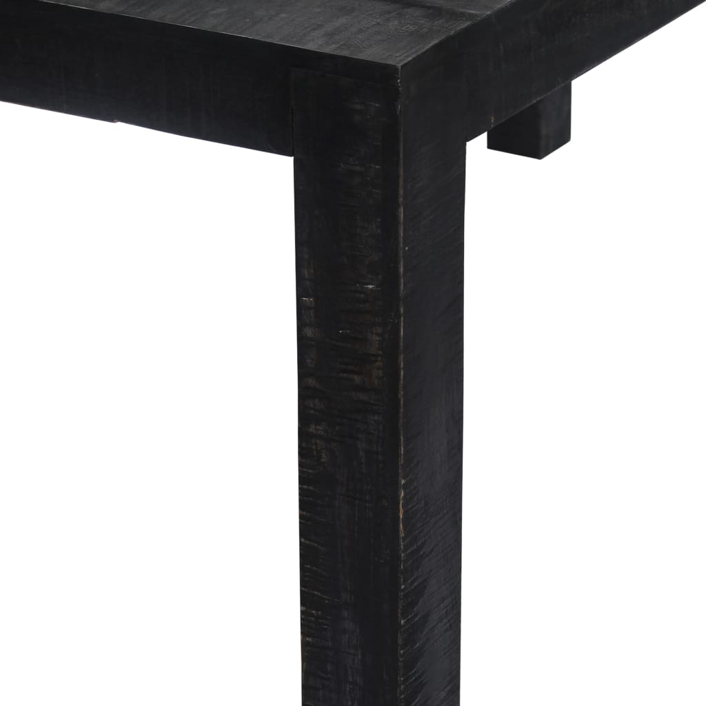 Eettafel 118x60x76 cm massief mangohout zwart