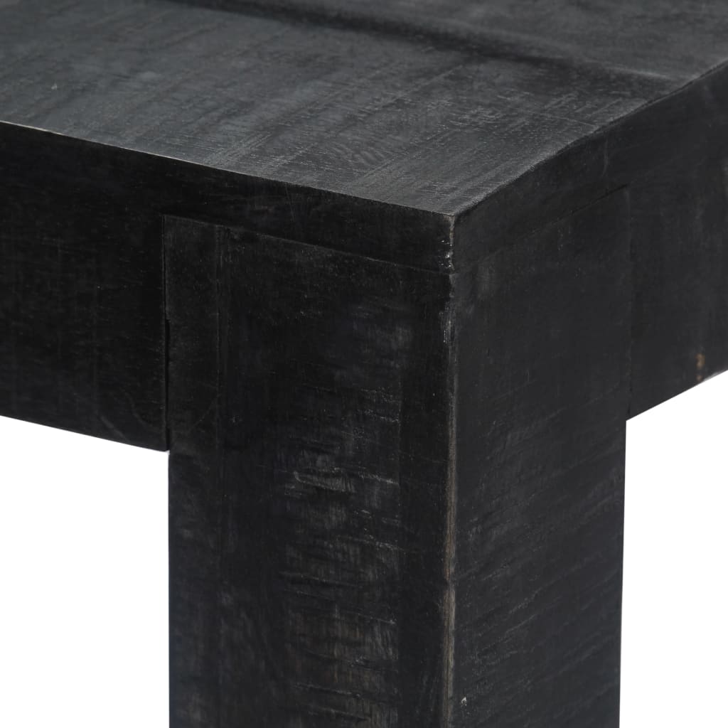 Table à manger 118x60x76 cm bois de manguier massif noir