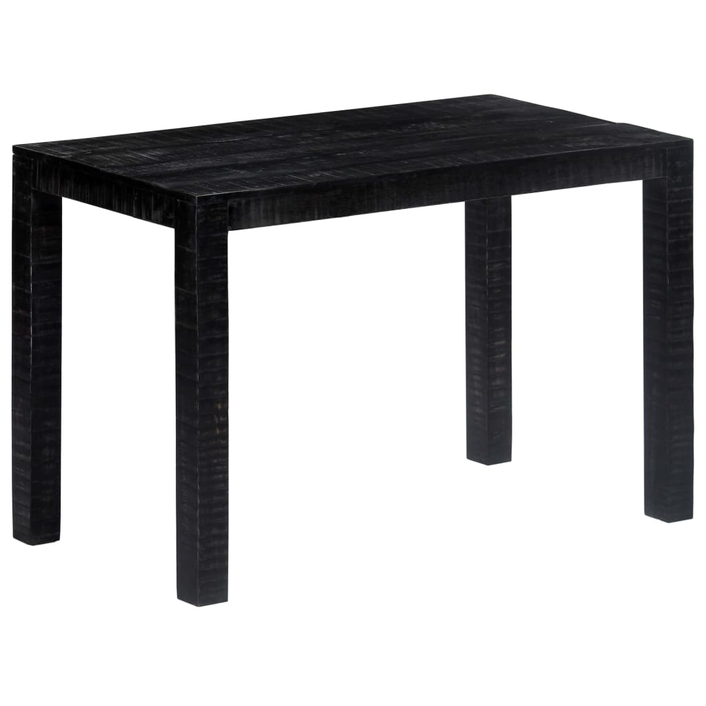 Table à manger 118x60x76 cm bois de manguier massif noir