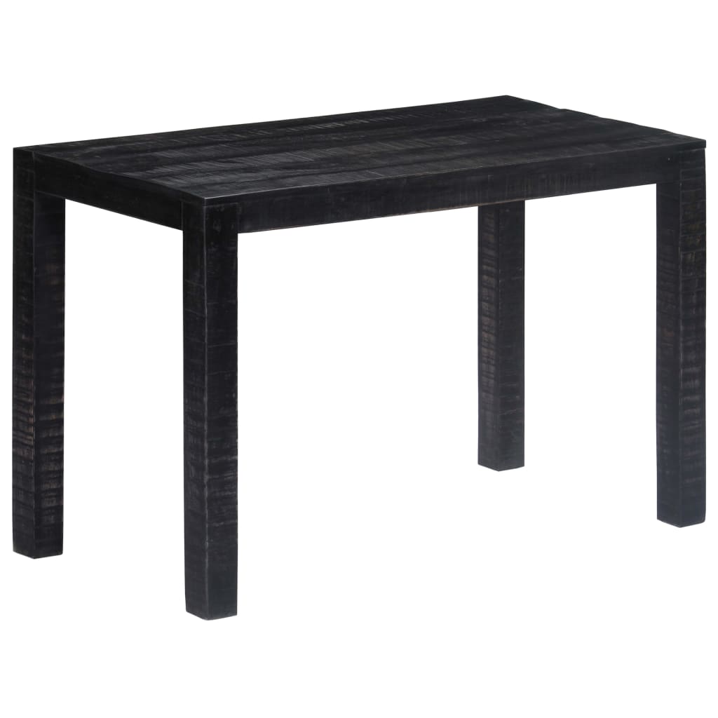 Table à manger 118x60x76 cm bois de manguier massif noir