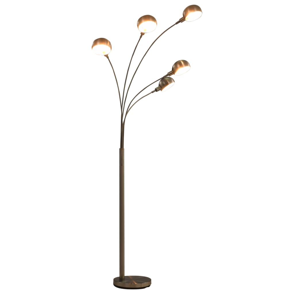 Lamp staand 5xE14 200 cm zwart en goud