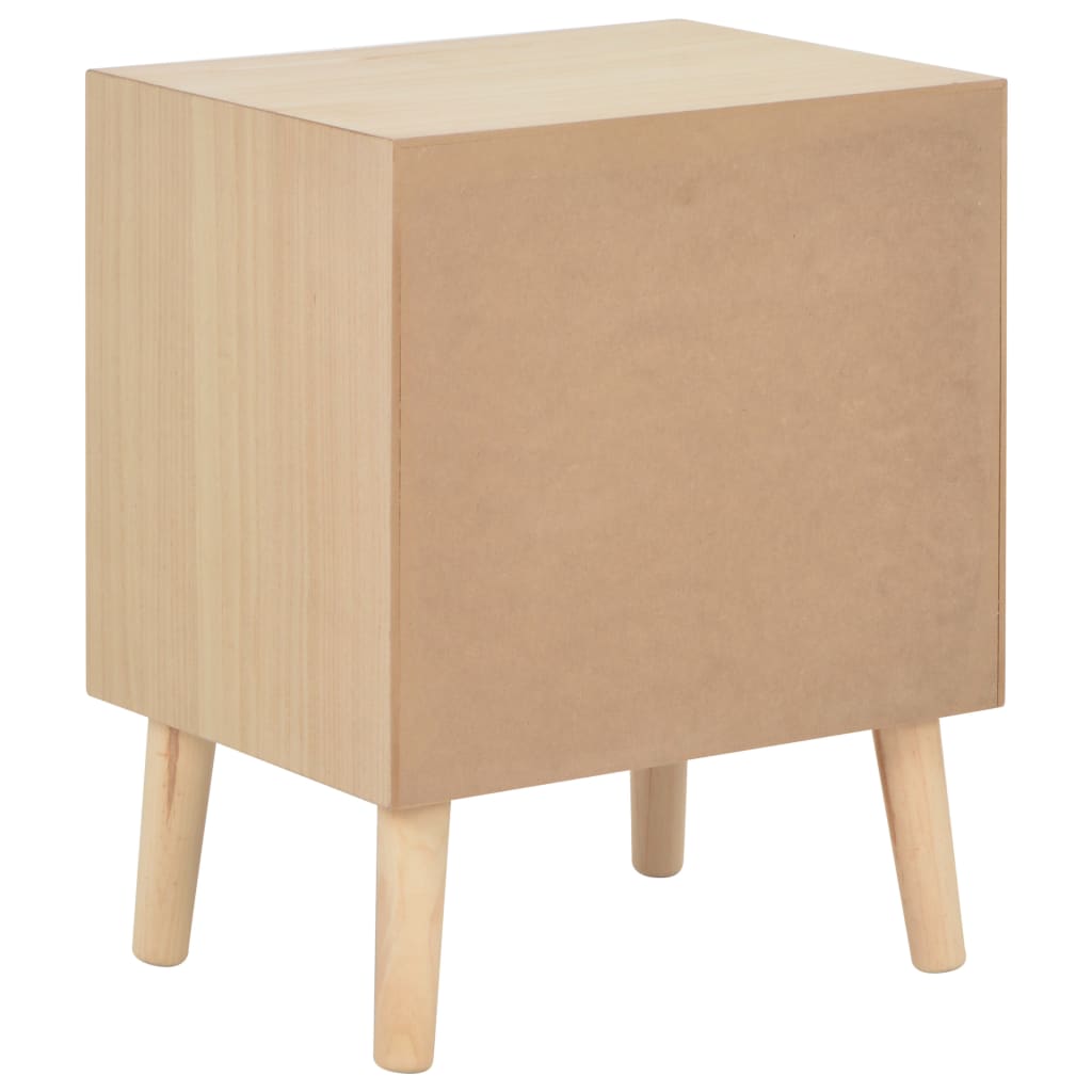 Table de chevet avec 2 tiroirs 40x30x49,5 cm en bois de pin massif