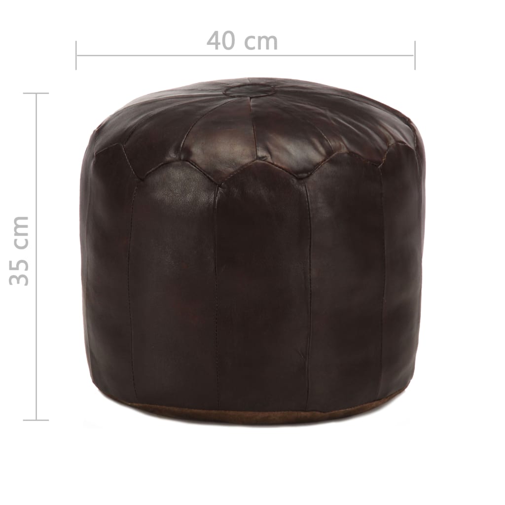 Pouf 40x35 cm véritable peau de chèvre