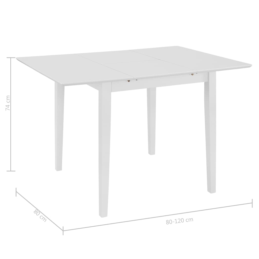 Eettafel verlengbaar (80-120)x80x74 cm MDF