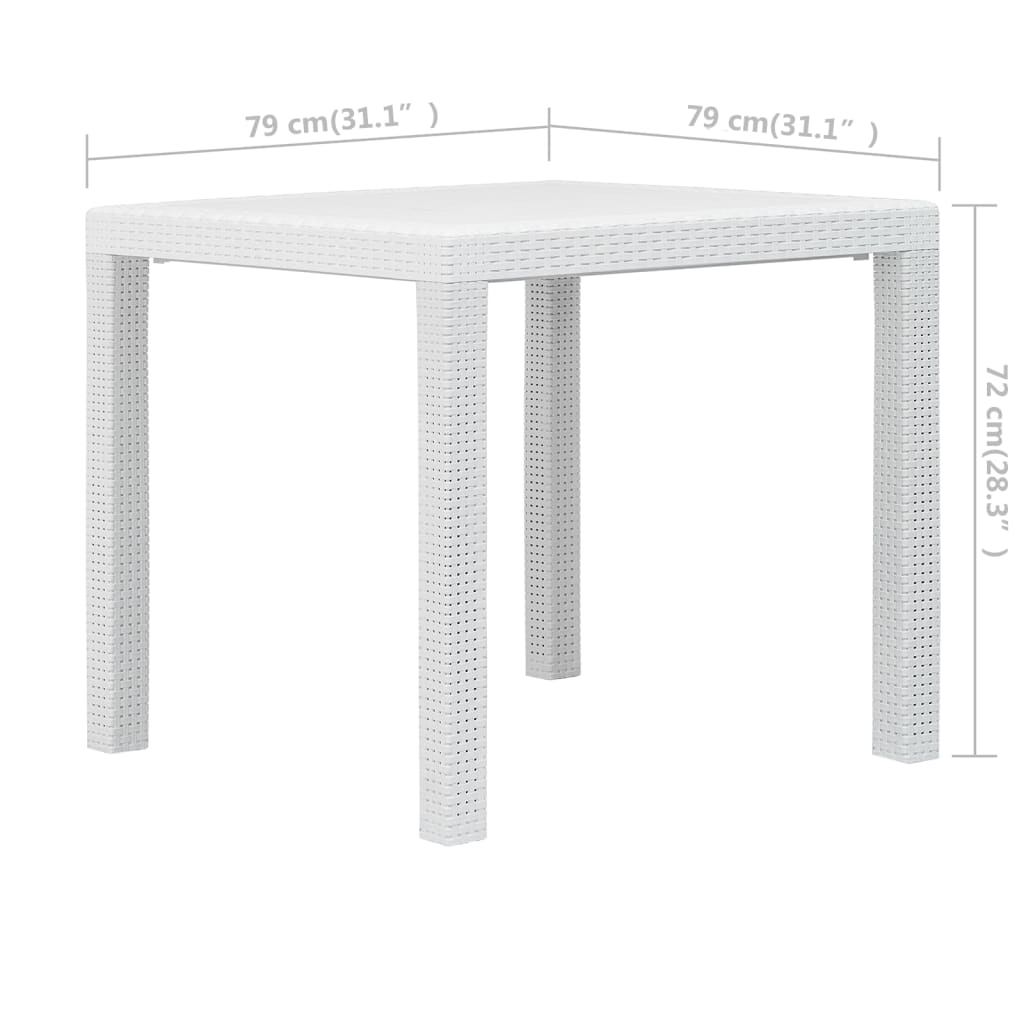 7-delige Tuinset rattan-look kunststof