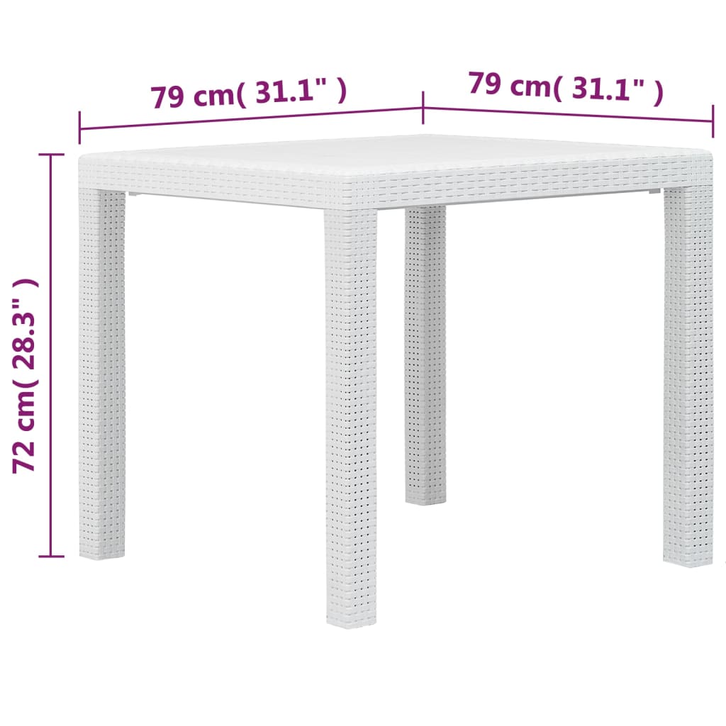 7-delige Tuinset rattan-look kunststof