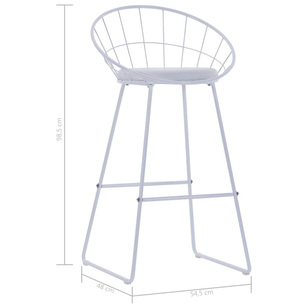 Barstoelen 2 st kunstleer zwart