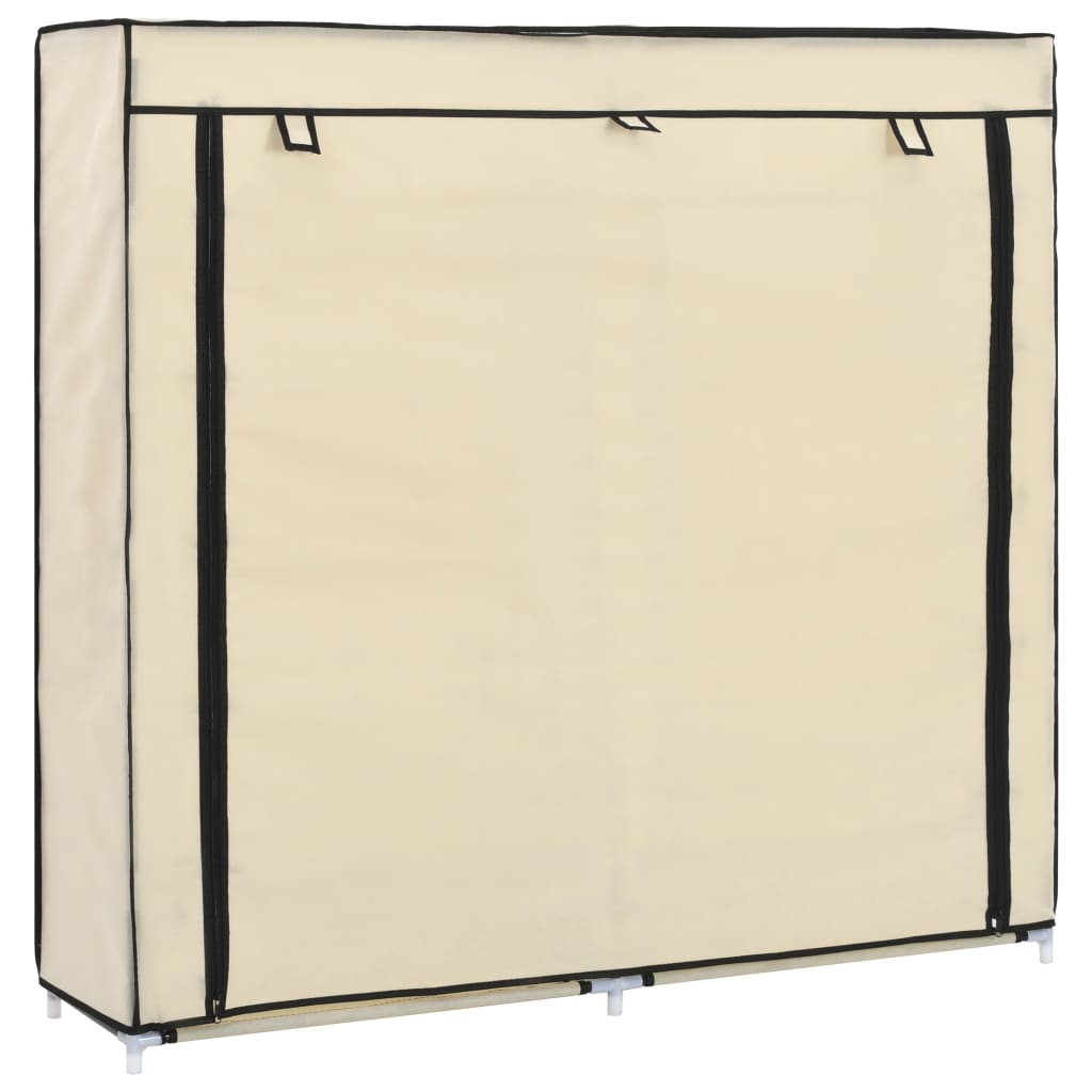 Schoenenkast met hoes 115x28x110 cm stof