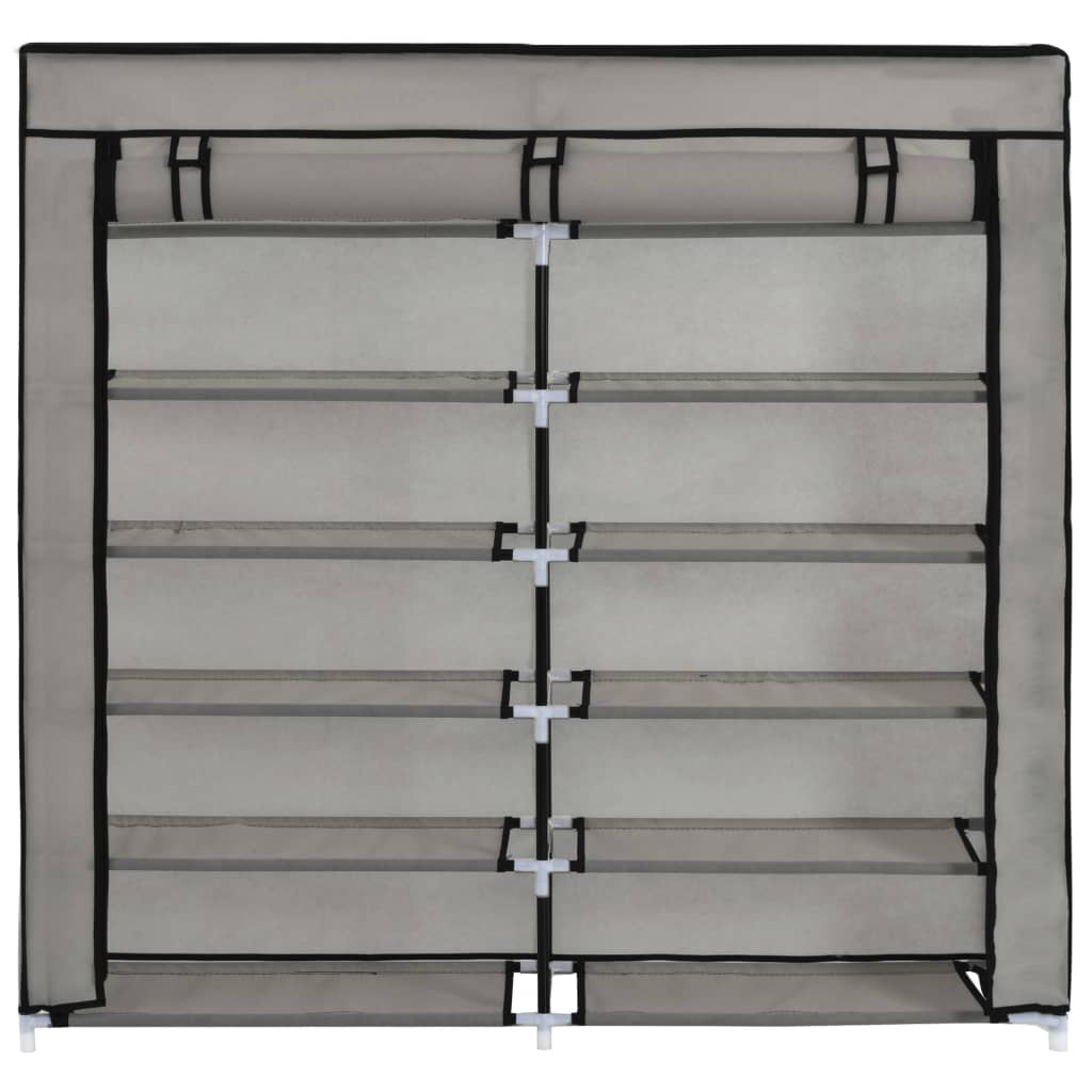 Schoenenkast met hoes 115x28x110 cm stof