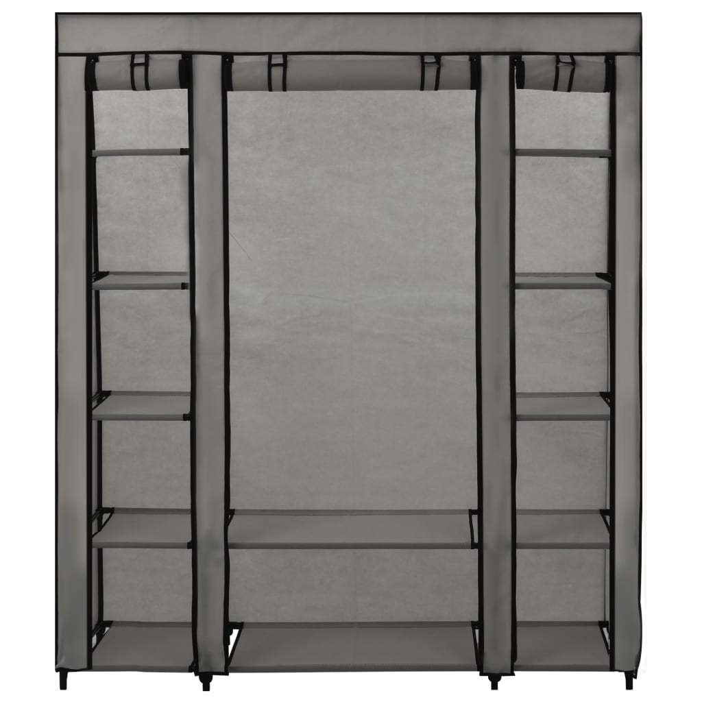 Armoire avec compartiments et tringles 150x45x176 cm tissu