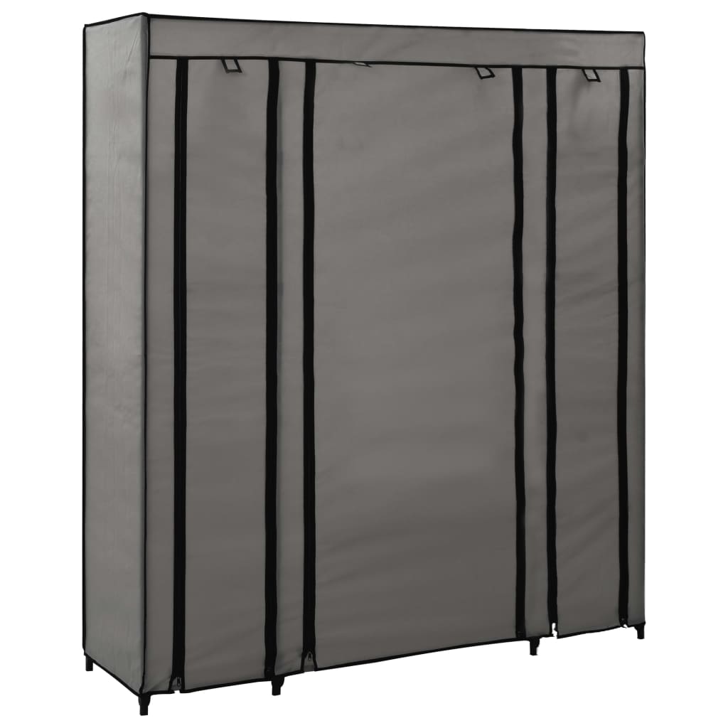 Armoire avec compartiments et tringles 150x45x176 cm tissu