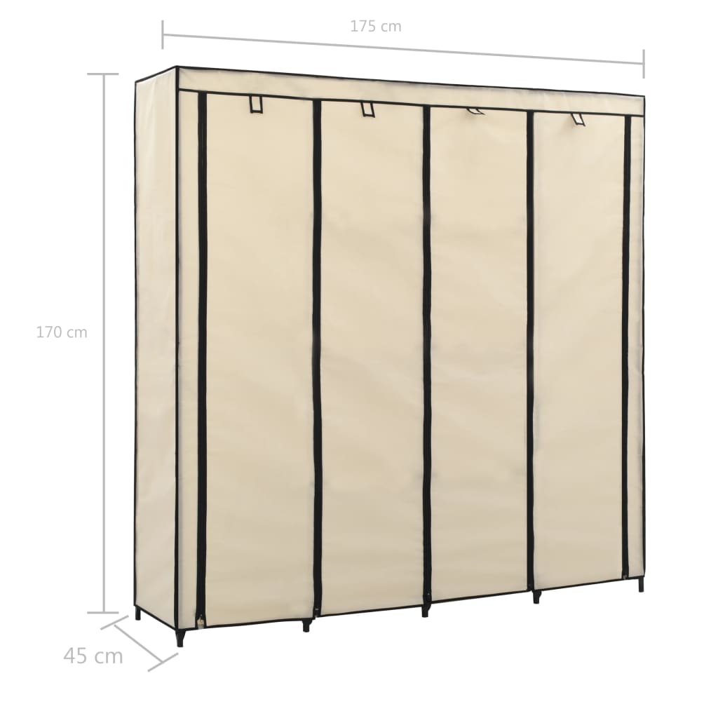 Armoire avec 4 compartiments 175x45x170 cm