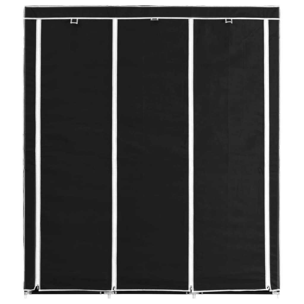 Armoire avec compartiments et tringles 150x45x175 cm tissu