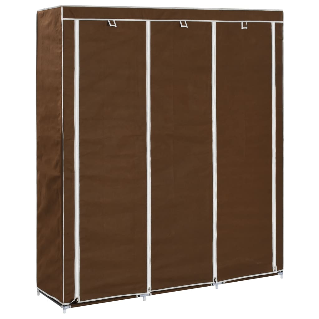 Armoire avec compartiments et tringles 150x45x175 cm tissu