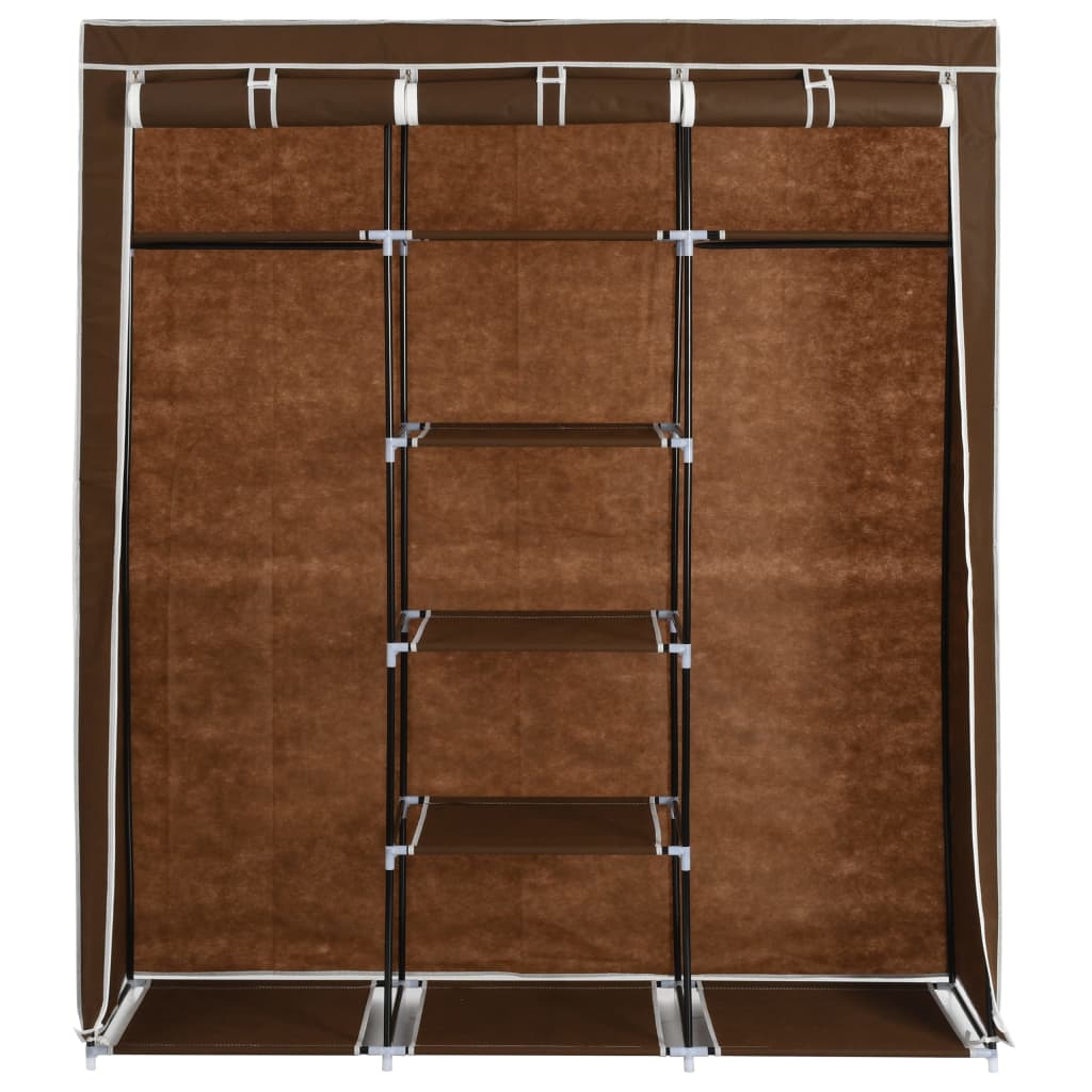 Armoire avec compartiments et tringles 150x45x175 cm tissu