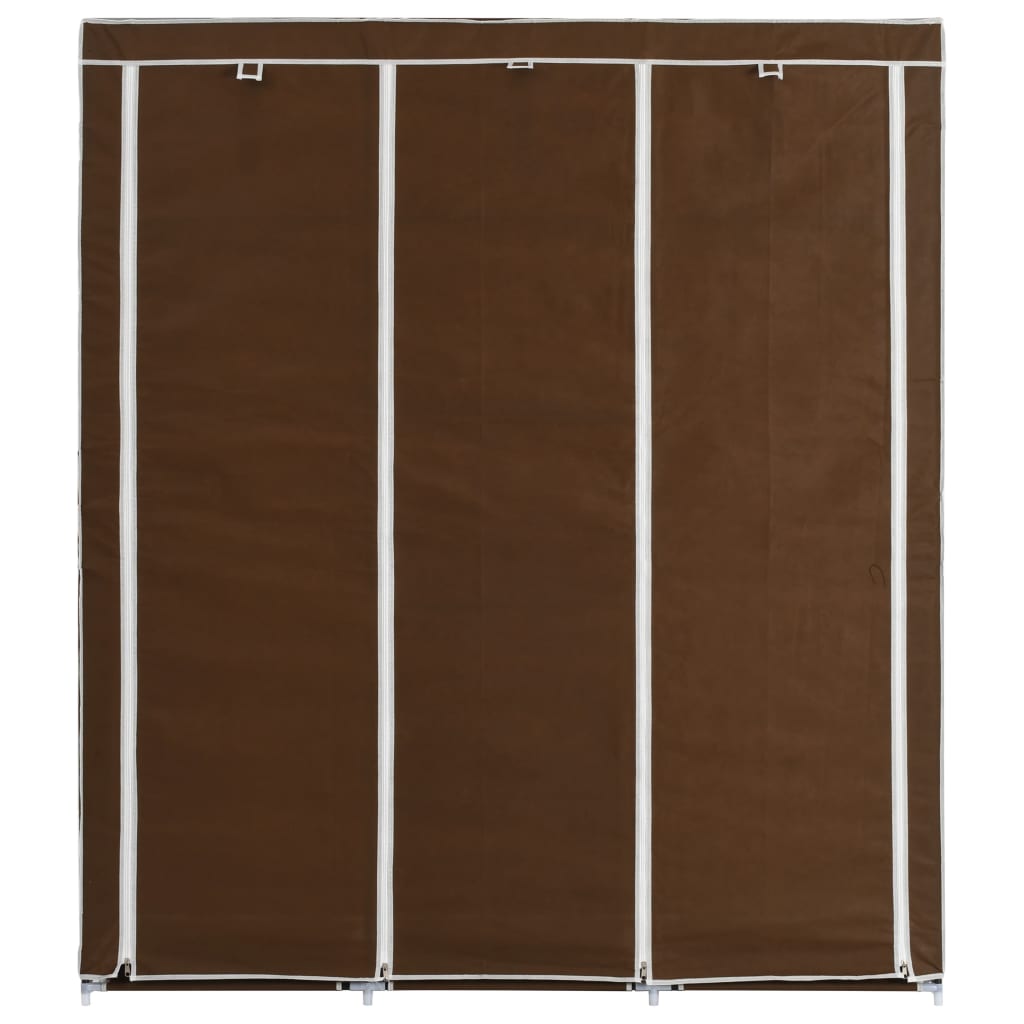 Armoire avec compartiments et tringles 150x45x175 cm tissu