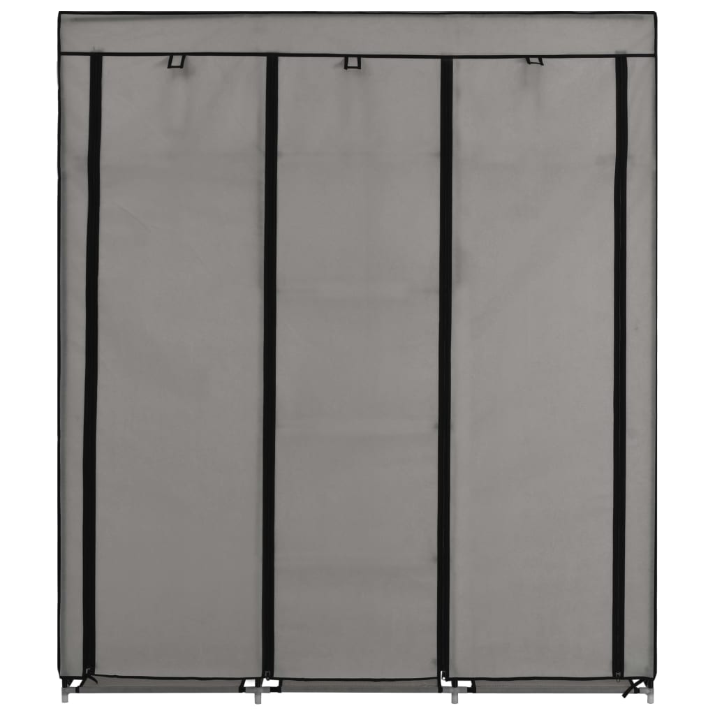 Armoire avec compartiments et tringles 150x45x175 cm tissu