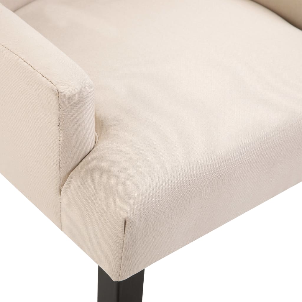 Chaise de salle à manger avec accoudoirs tissu gris foncé