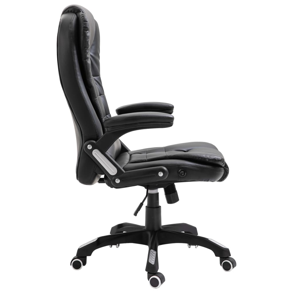 Chaise de bureau simili cuir noir