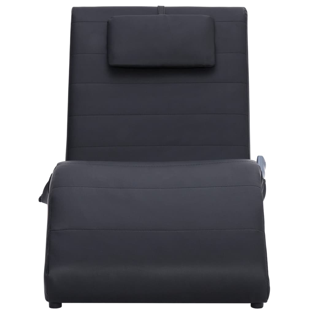 Chaise longue de massage avec coussin en cuir artificiel