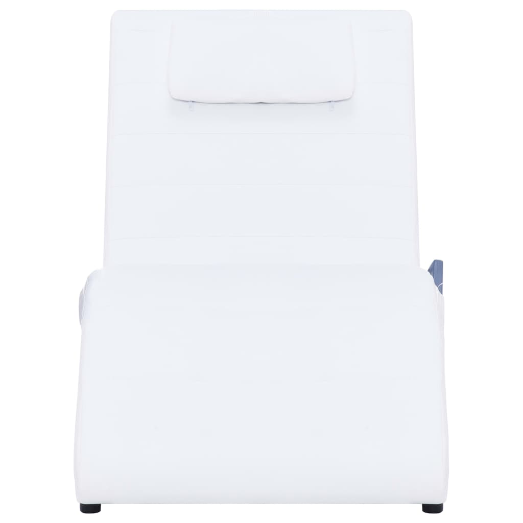 Chaise longue de massage avec coussin en cuir artificiel