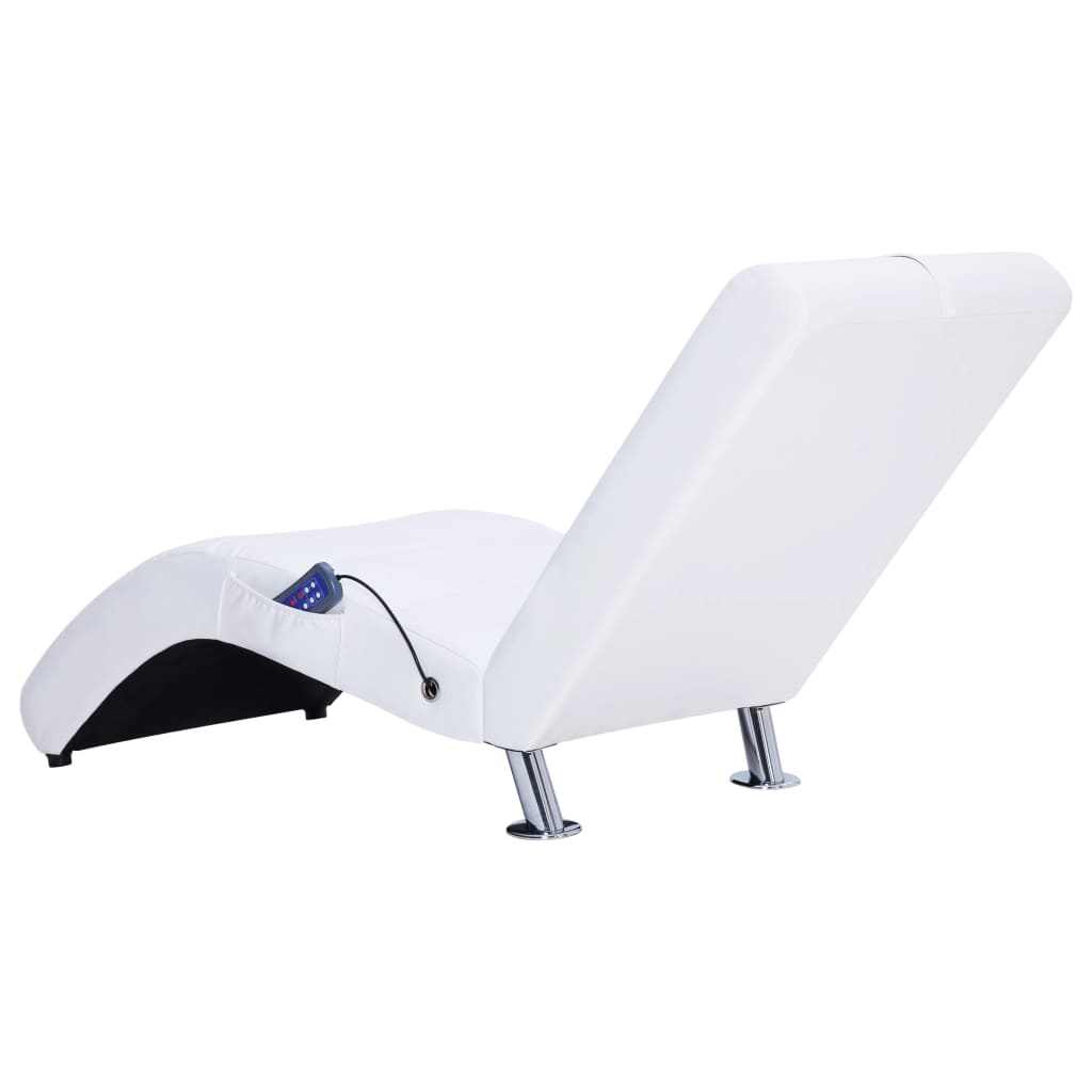 Massage chaise longue met kussen kunstleer