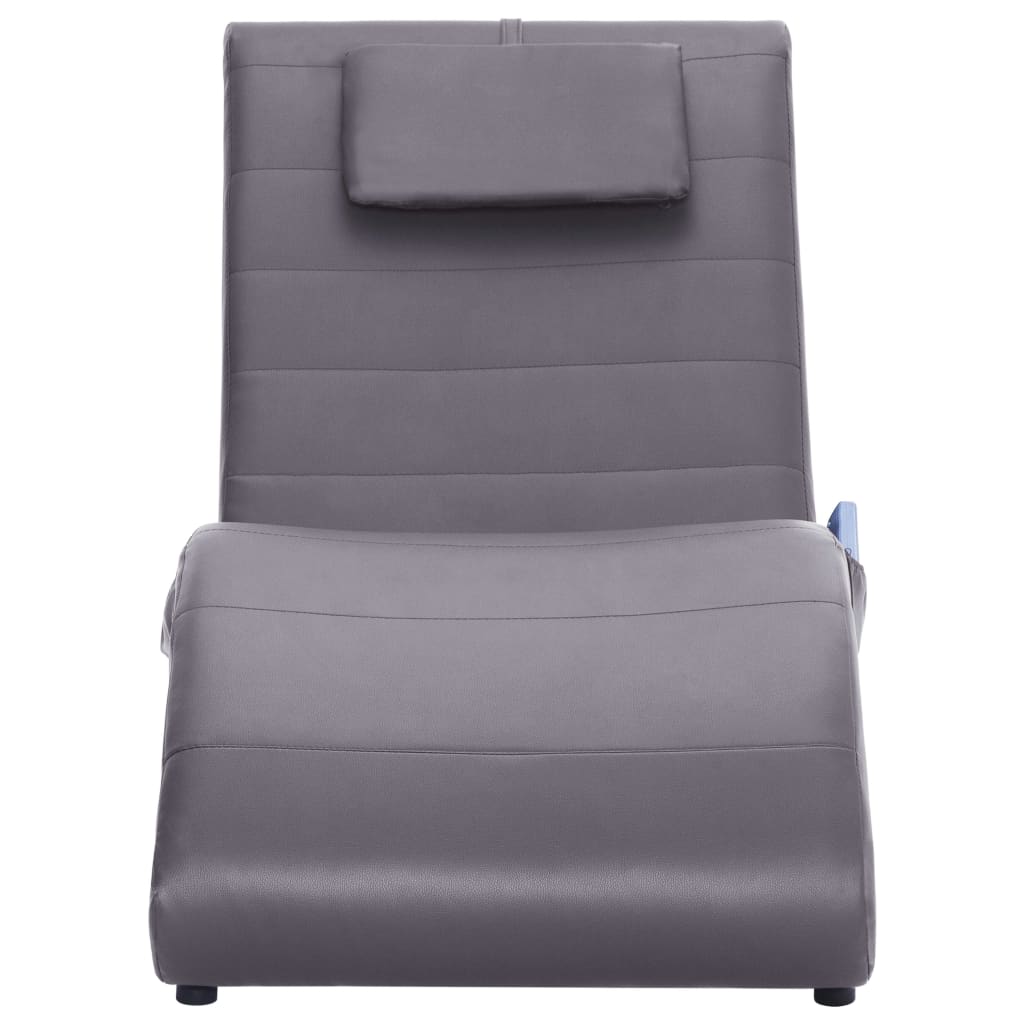 Massage chaise longue met kussen kunstleer