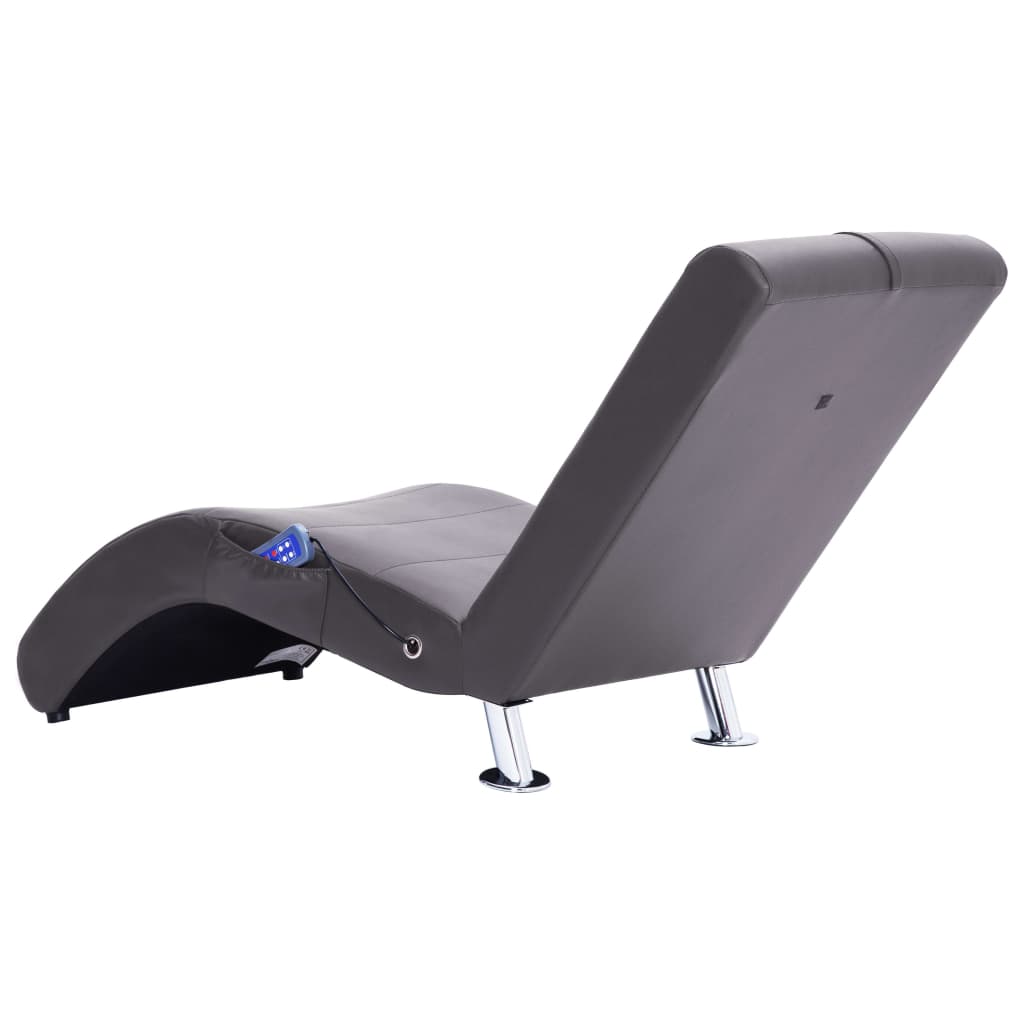 Chaise longue de massage avec coussin en cuir artificiel