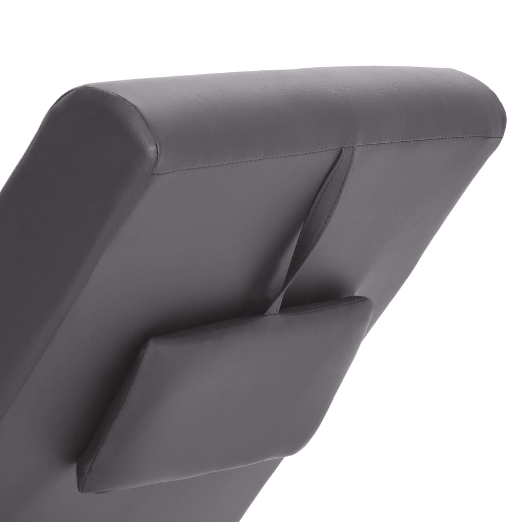 Chaise longue de massage avec coussin en cuir artificiel