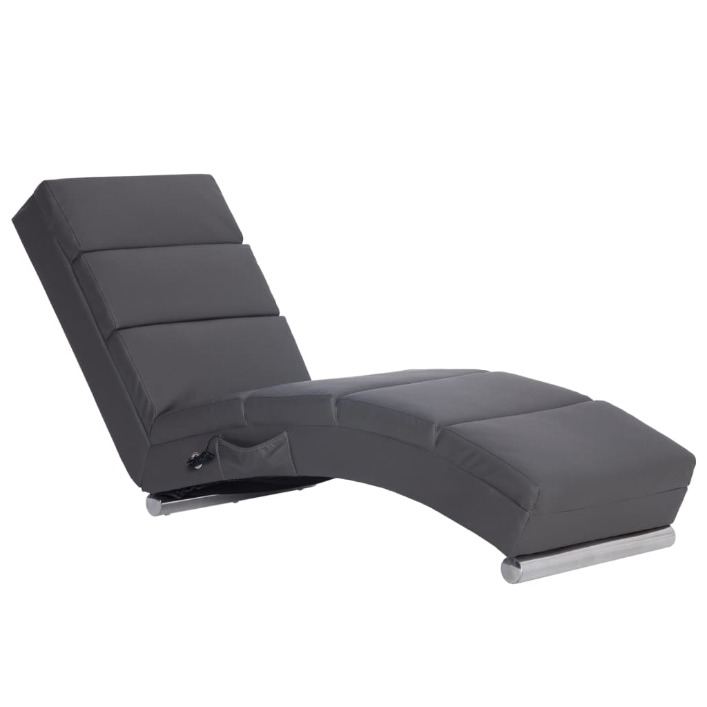 Chaise longue de massage en cuir artificiel