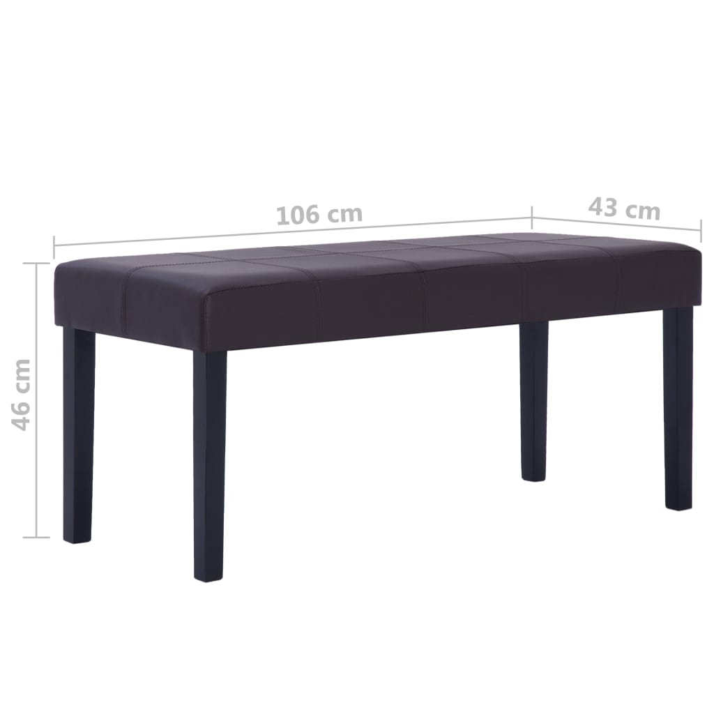 Banc 106 cm cuir artificiel