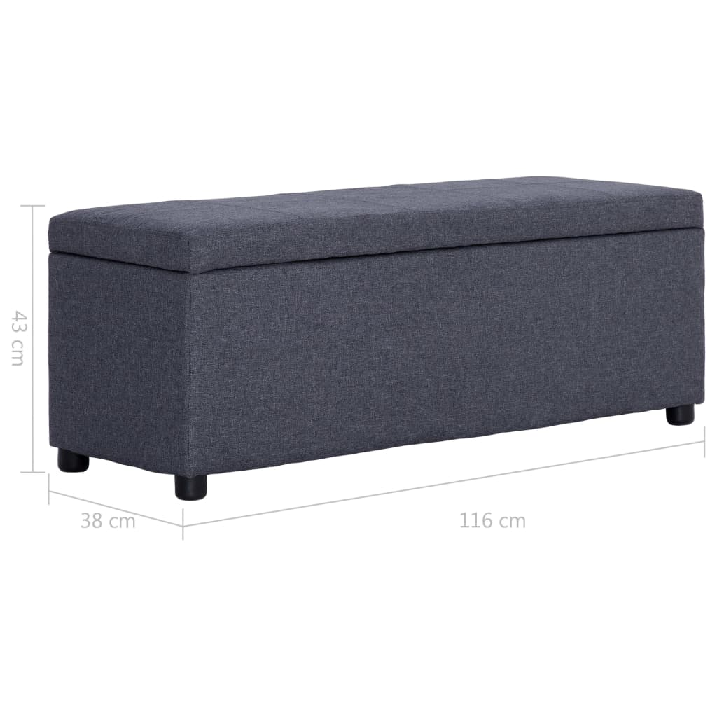 Banc avec rangement 116 cm polyester