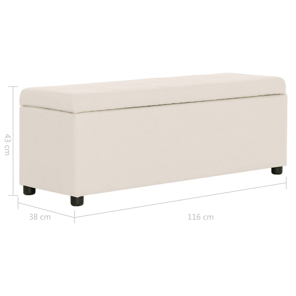 Banc avec rangement 116 cm polyester