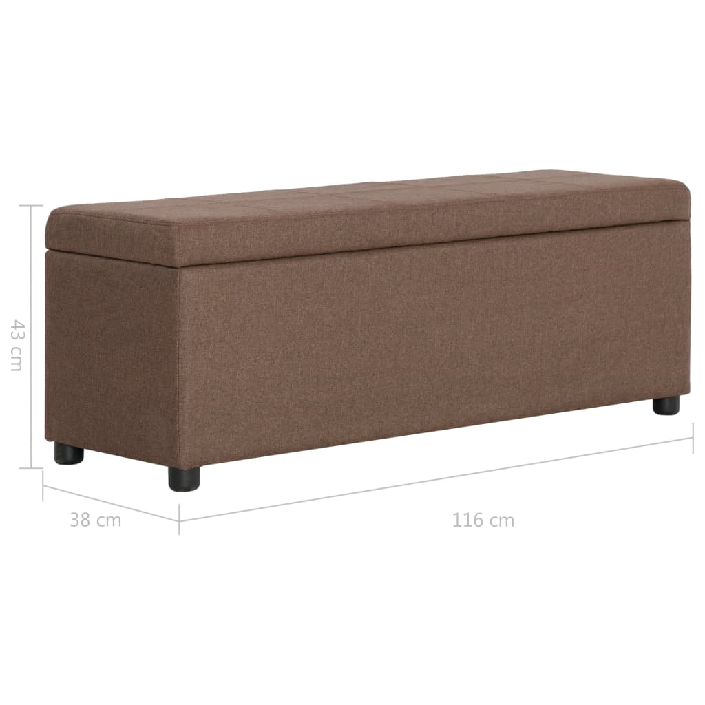 Banc avec rangement 116 cm polyester