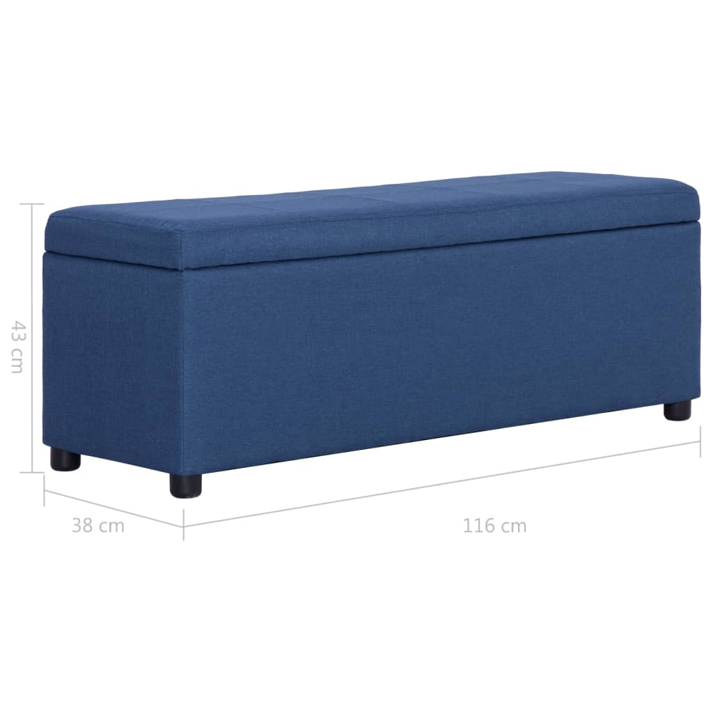 Banc avec rangement 116 cm polyester