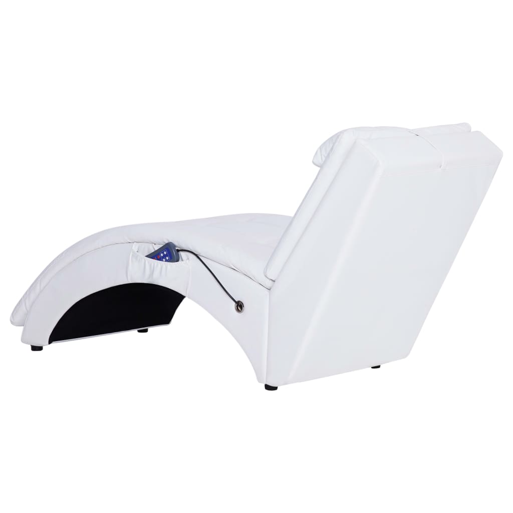 Chaise longue de massage avec coussin en cuir artificiel