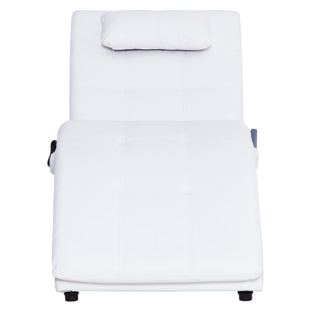 Chaise longue de massage avec coussin en cuir artificiel